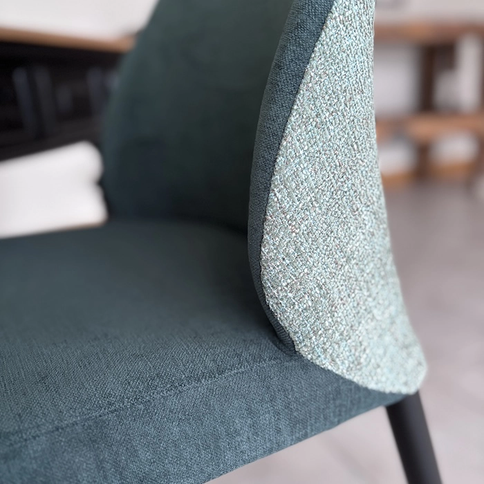 Chaise Mathilde vert-bleu