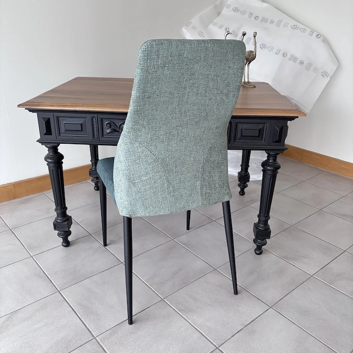 Chaise Mathilde vert-bleu