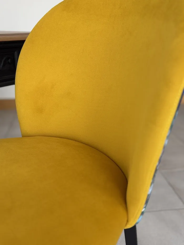 Chaise Odette jaune déco – Image 7