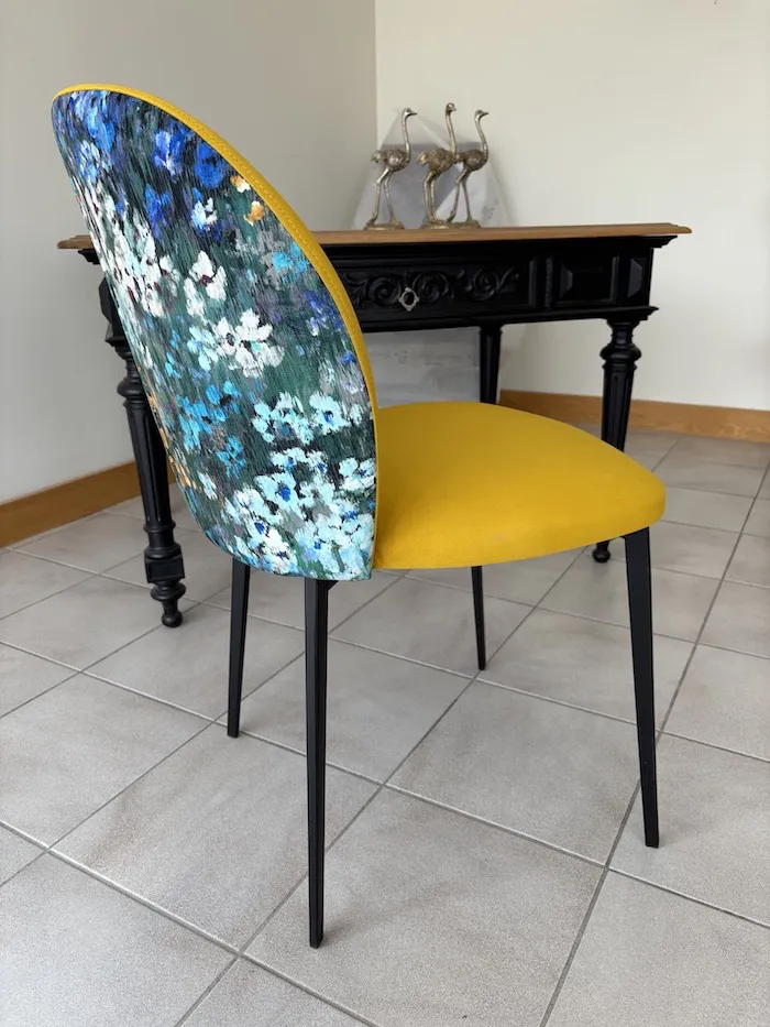 Chaise Odette jaune déco – Image 2