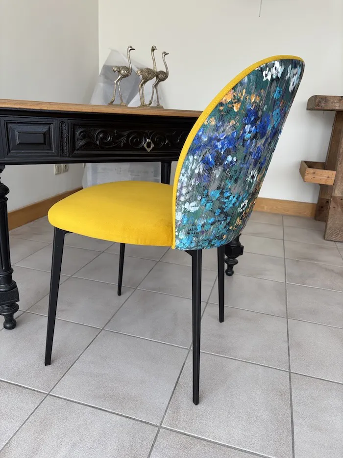 Chaise Odette jaune déco