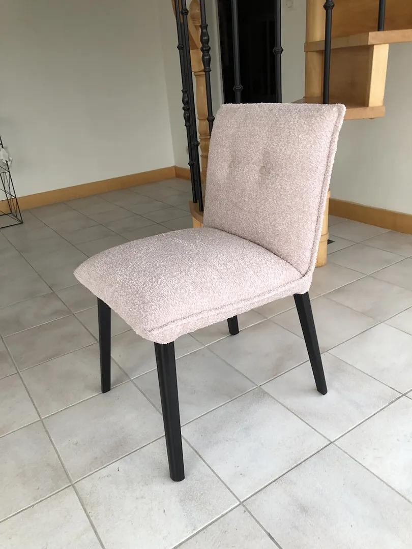 Chaise Soda molleton rose poudré – Image 3