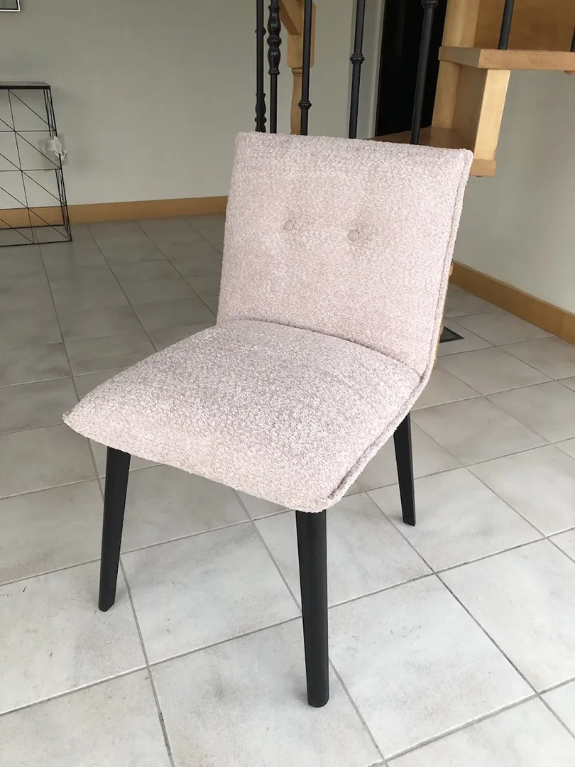 Chaise Soda molleton rose poudré – Image 2