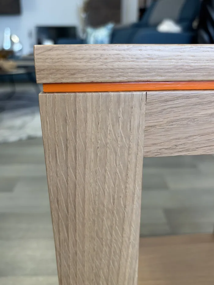 Table de chevet Ellipse liseré orange – Image 10