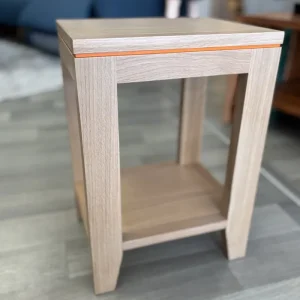 Table de chevet Ellipse liseré orange