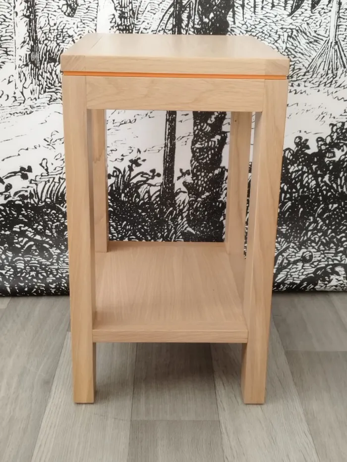 Table de chevet Ellipse liseré orange – Image 4