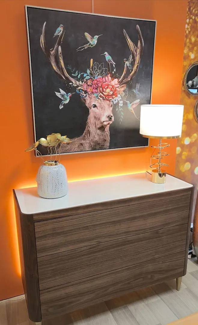 Commode 3 tiroirs Colette en noyer