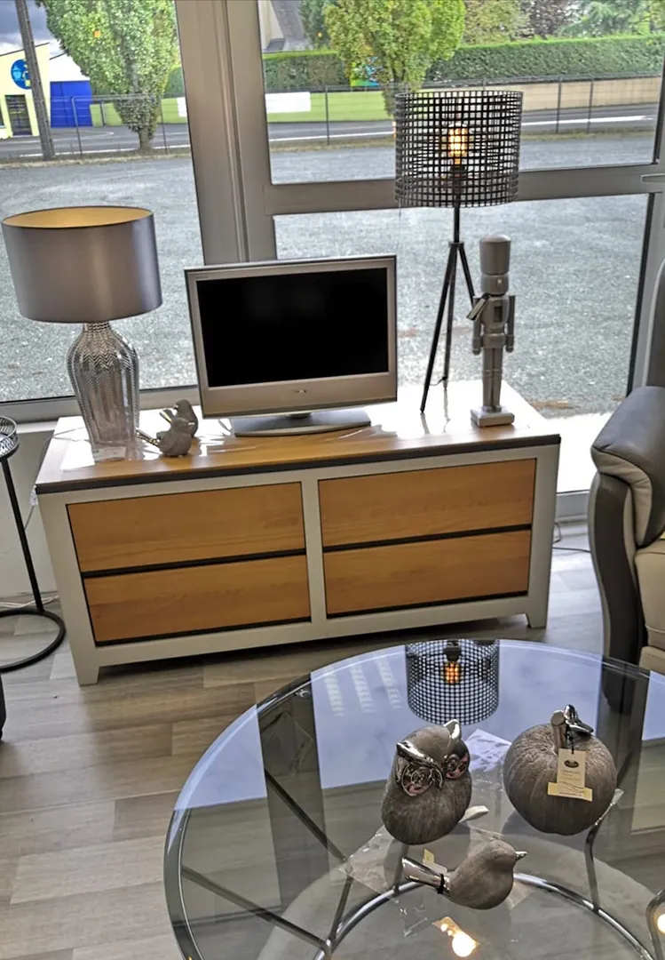 Commode télévision Ellipse 2 tiroirs 1 porte – Image 9