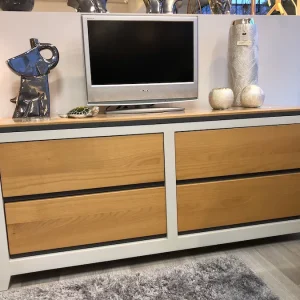 Commode télévision Ellipse 2 tiroirs 1 porte