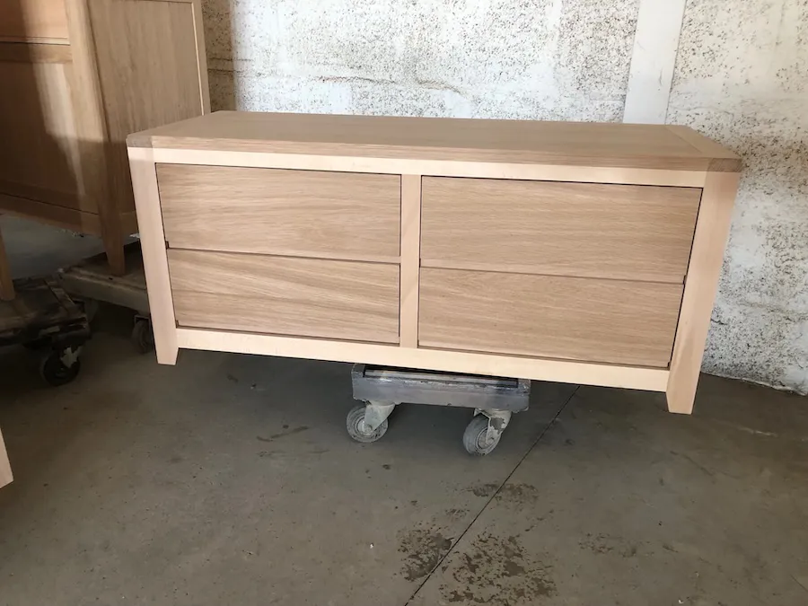 Commode télévision Ellipse 2 tiroirs 1 porte teinte blonde – Image 6