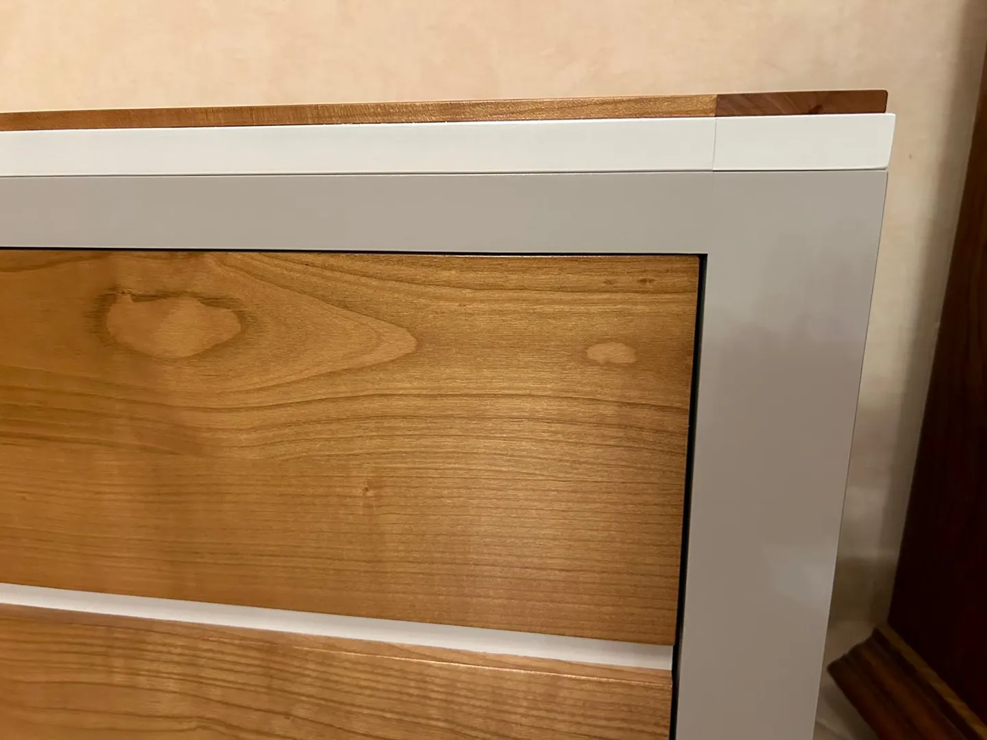 Commode télévision Ellipse 2 tiroirs 1 porte teinte blonde – Image 2