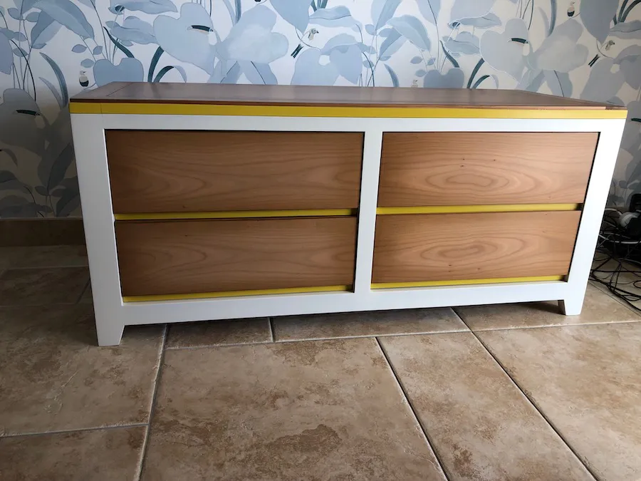 Commode télévision Ellipse 2 tiroirs 1 porte ivoire – Image 3