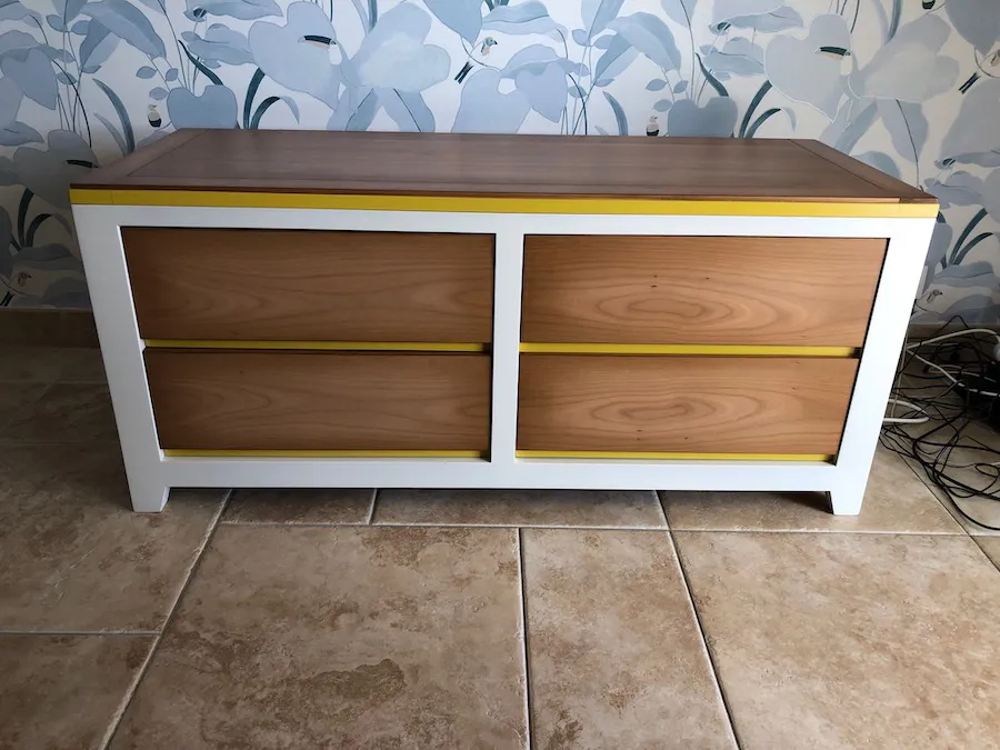 Commode télévision Ellipse 2 tiroirs 1 porte ivoire