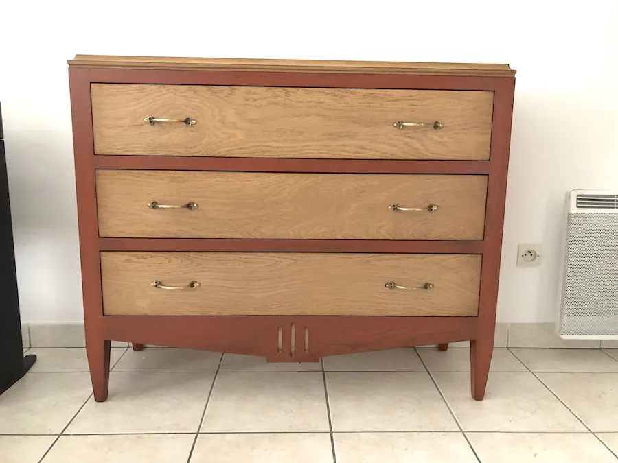 Commode 3 tiroirs Parisienne brique