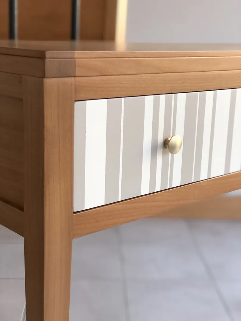 Console Ellipse 1 tiroir décor rayures – Image 3