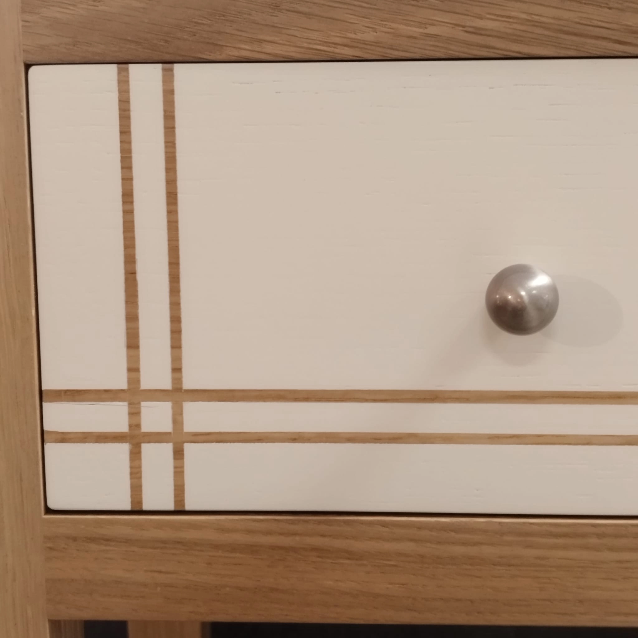 console chêne ivoire
