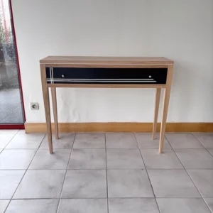 Console Ellipse 1 tiroir chêne noire