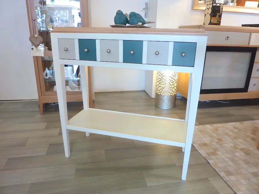 Console Parisienne salvia et gris terreux