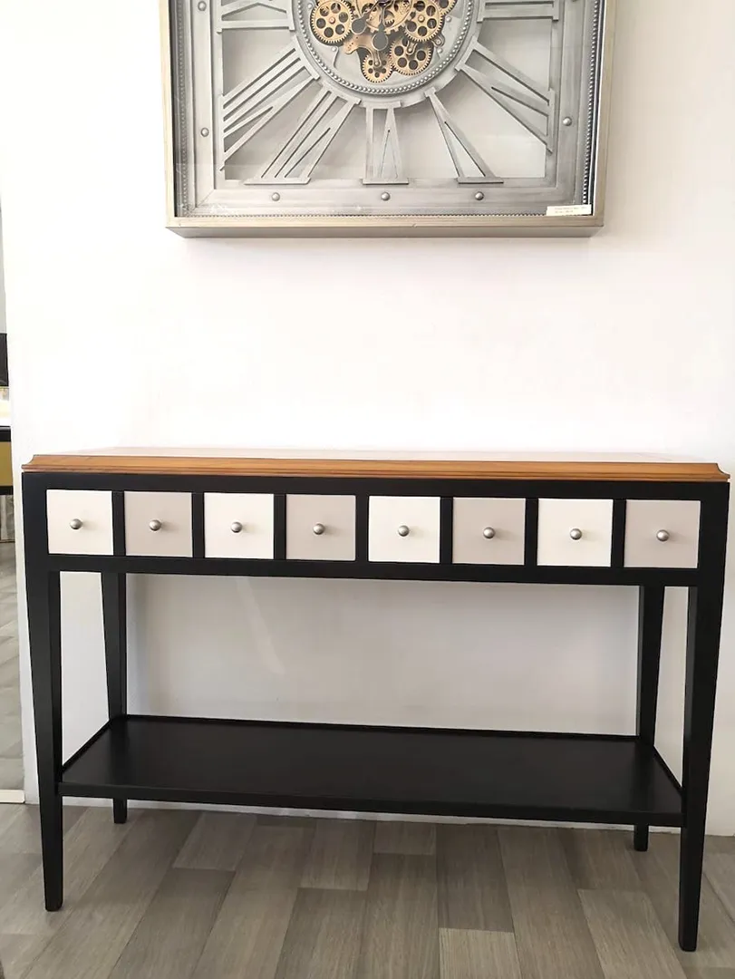 Console Parisienne Noire, grise et délavée