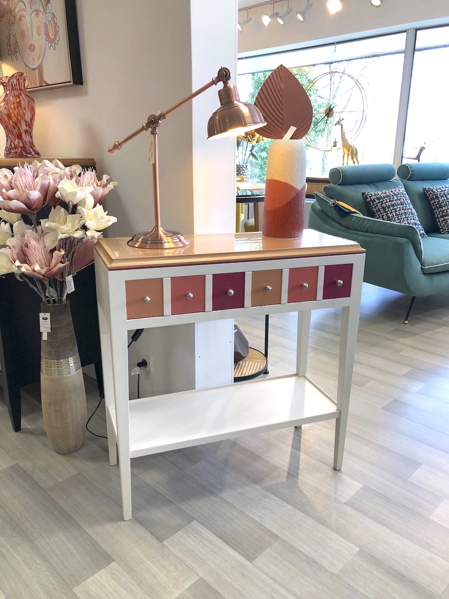 Console entrée merisier