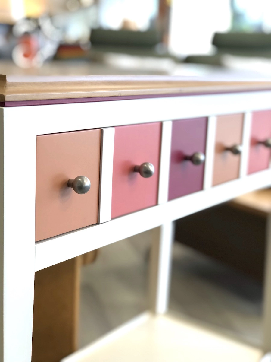 Console entrée merisier