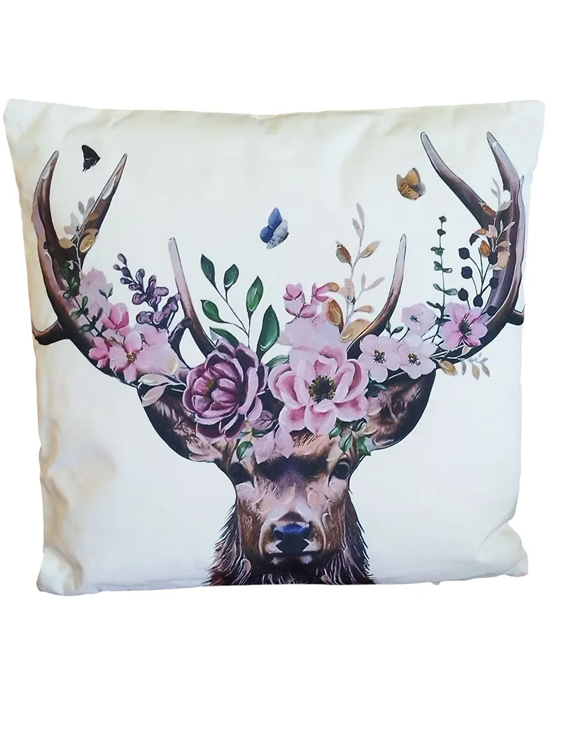 Coussin Cerf rose – Image 2