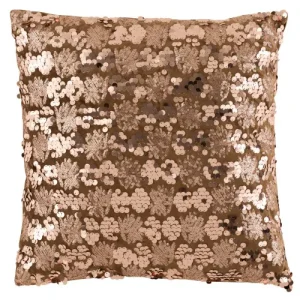 Coussin Sequins brun