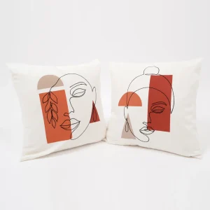 Coussin Visage Terracotta