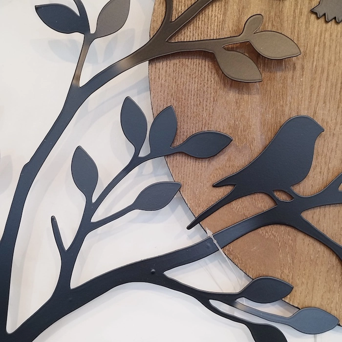 Décoration murale Arbre bois métal