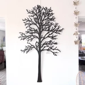 Décoration métal arbre noir