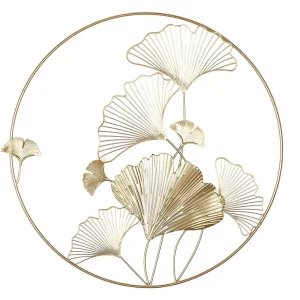 Décoration murale Gingko Or