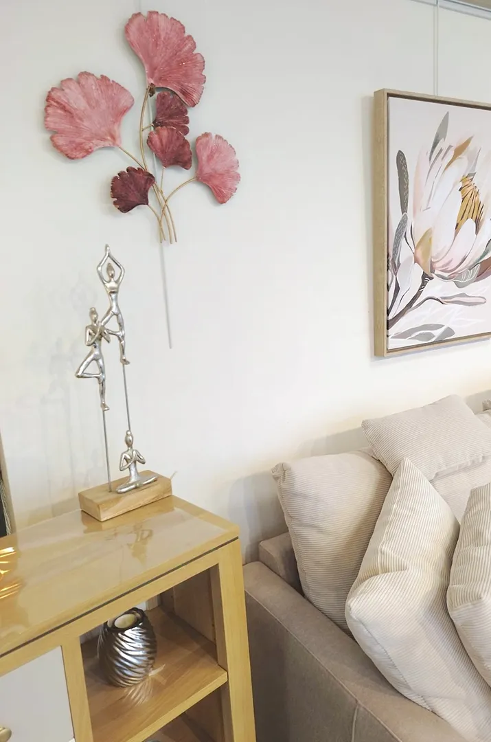 Décoration murale Gingko rouge et or – Image 3