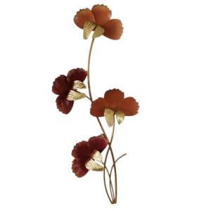 déco murale métal rouge