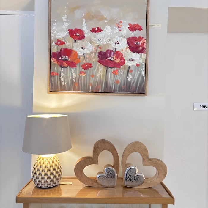 déco coeur bois alu