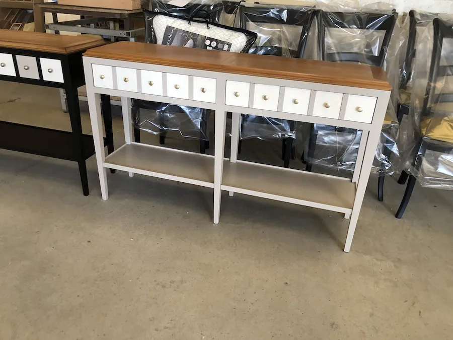 Double console Parisienne grise et ivoire – Image 3