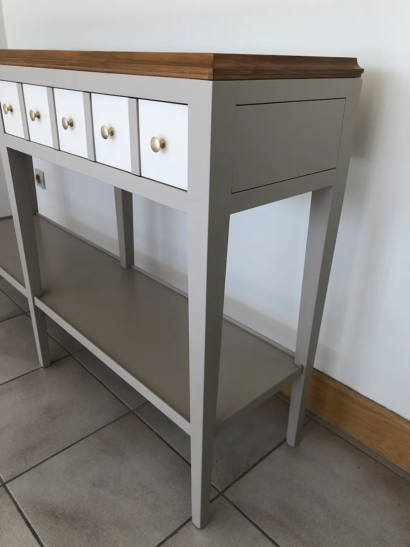 Double console Parisienne grise et ivoire – Image 4