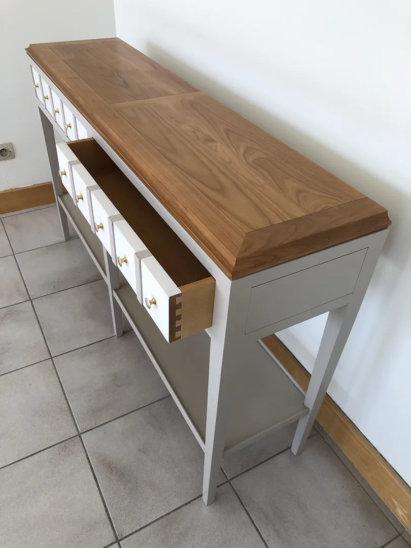 Double console Parisienne grise et ivoire – Image 7