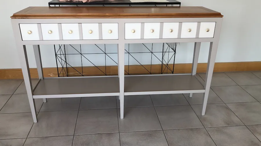 Double console Parisienne grise et ivoire – Image 8