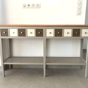 Double console Parisienne chocolat ivoire