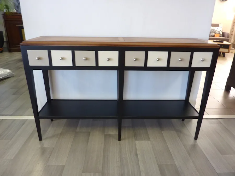 Double console Parisienne Noire et gris terreux