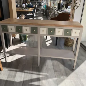 Double console Parisienne vert sauge