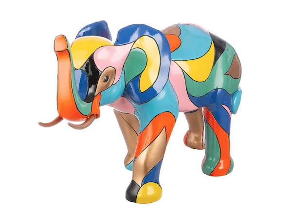 Sculpture Eléphant Colorblock – Image 2