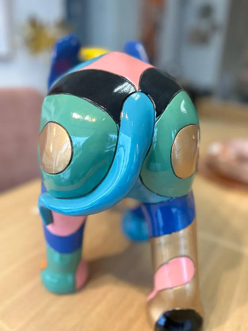 Sculpture Eléphant Colorblock – Image 3