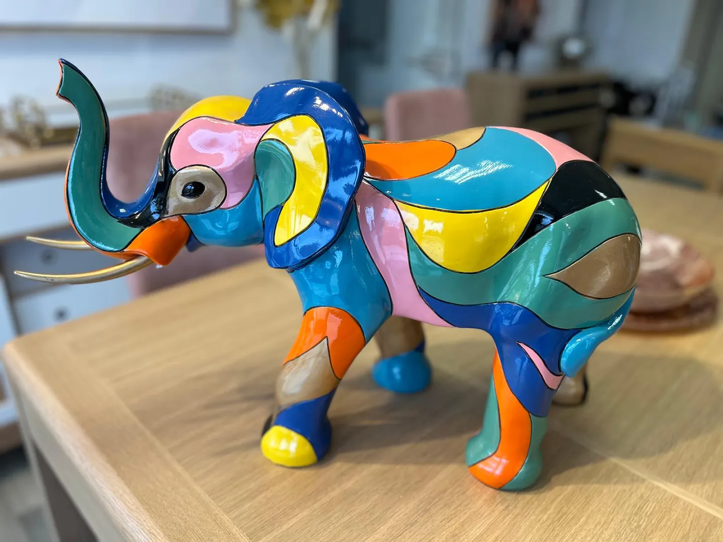 Sculpture Eléphant Colorblock – Image 6
