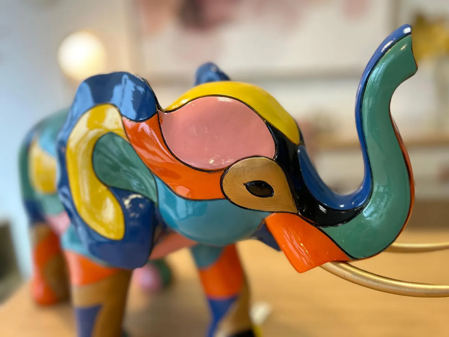 Sculpture Eléphant Colorblock – Image 5