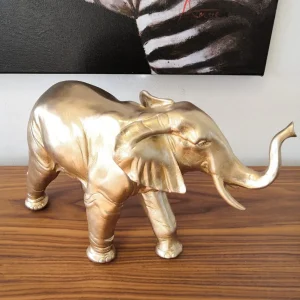 Eléphant Jumbo doré (grand)