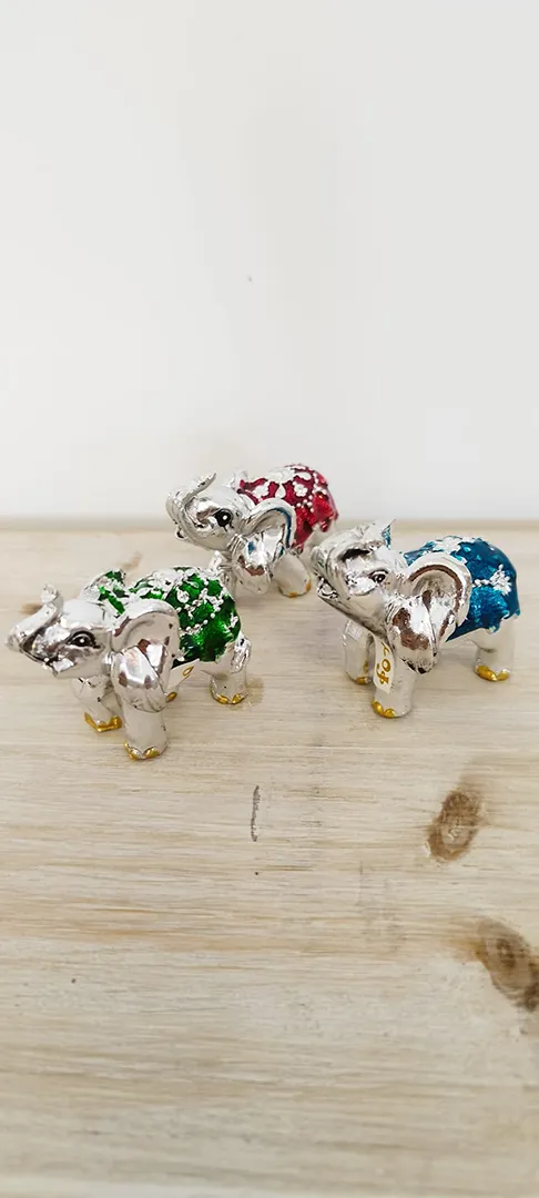 Eléphant déco vert – Image 3