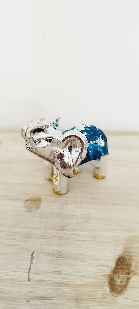 Eléphant déco bleu