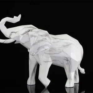 Sculpture Eléphant marbre