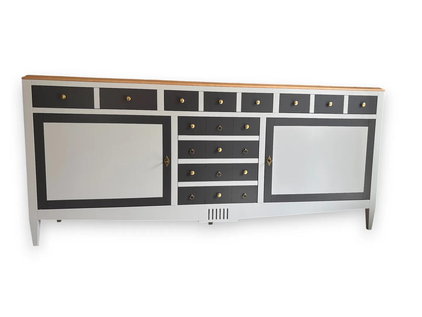 Enfilade Parisienne 3 portes grise